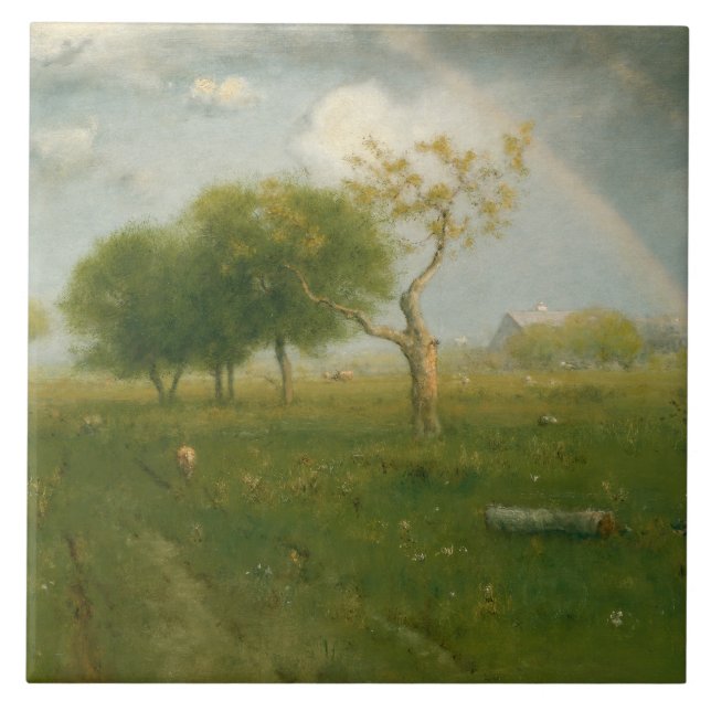 George Inness - After a Summer Shower Tile (Front)