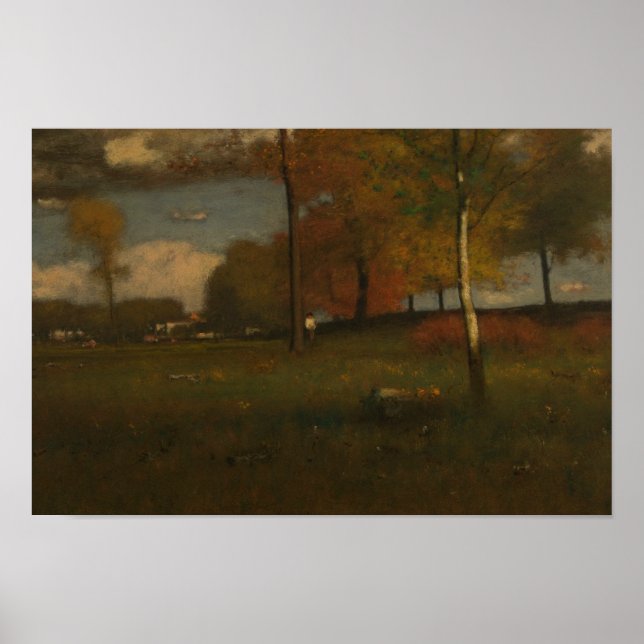 George Inness - Near the Village, October Poster (Front)