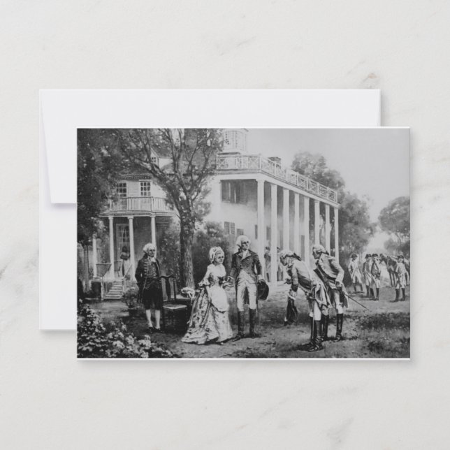 George & Martha, Mount Vernon Invitation/Note Card (Front)
