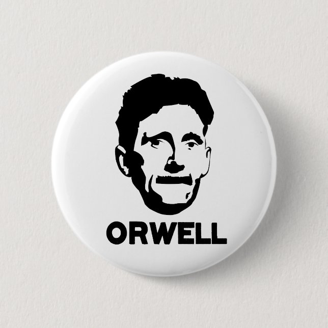 George Orwell 6 Cm Round Badge (Front)