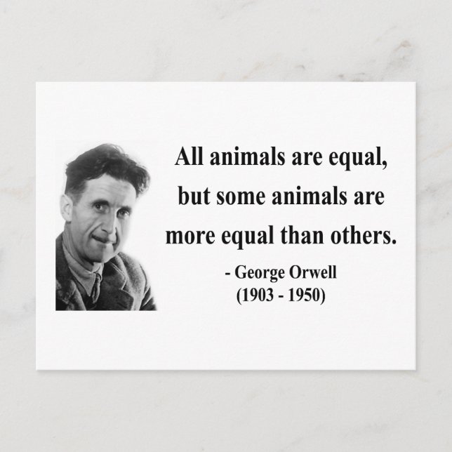 George Orwell Quote 3b Postcard (Front)