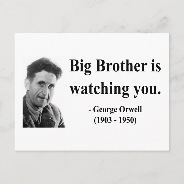 George Orwell Quote 5b Postcard (Front)
