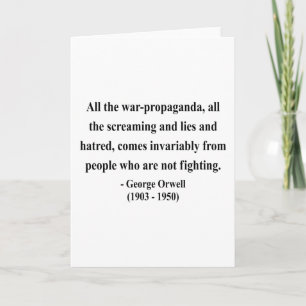 George Orwell Quote 6a Card