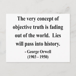 George Orwell Quote 7a Postcard