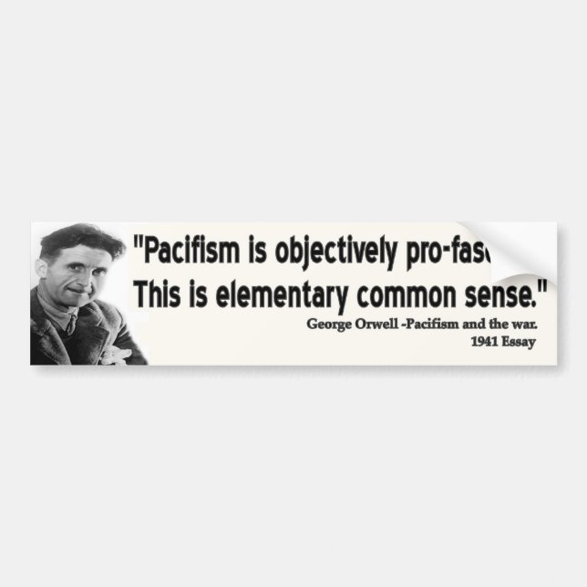 George Orwell Quote Bumper Sticker (Front)