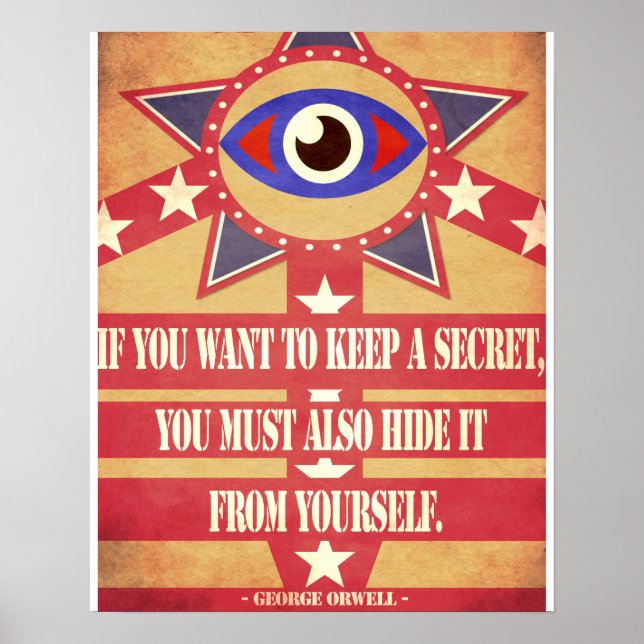 George Orwell Quote Minimalist Poster (Front)