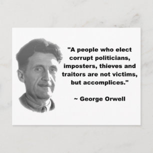 George Orwell Quote Postcard