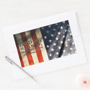 George Patton Inspirational Quote "My way" Rectangular Sticker