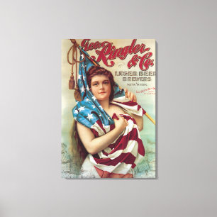 George Ringler & CO. Beer Poster Canvas Print