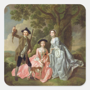 George Rogers with his Wife, Margaret, and his Sis Square Sticker