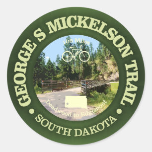 George S Mickelson Trail, South Dakota. Classic Round Sticker