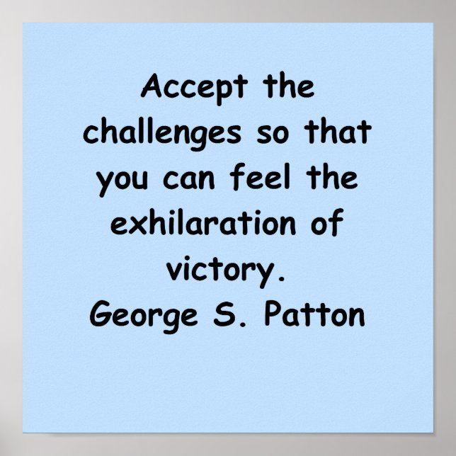 george s patton quote poster (Front)