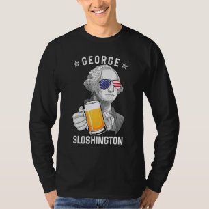 George Sloshington Washington Beer 4th Of July Ame T-Shirt