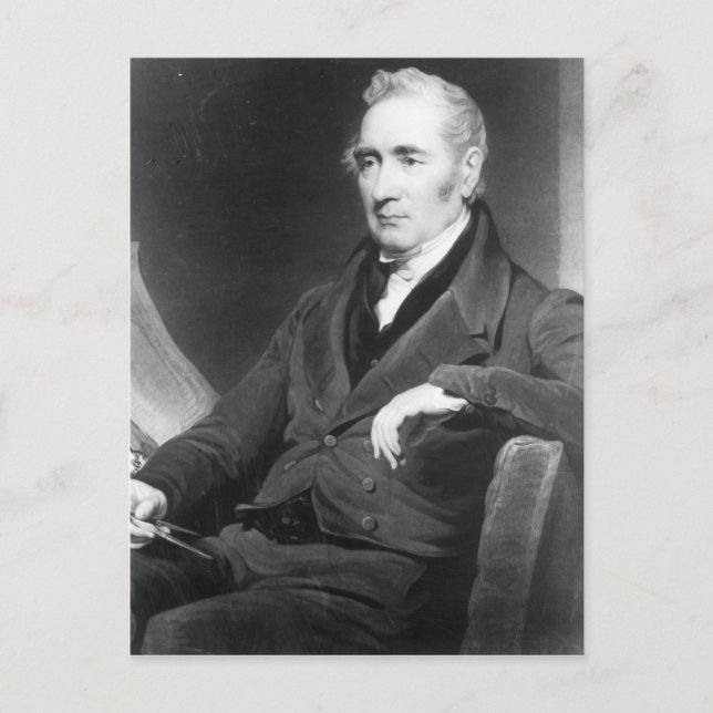 George Stephenson, engraved by Charles Turner Postcard (Front)
