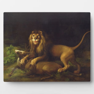 George Stubbs A Lion Attacking a Stag, c.1765 (o Plaque