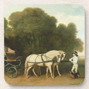 George Stubbs   A Phaeton with a Pair of Cream Pon Coaster