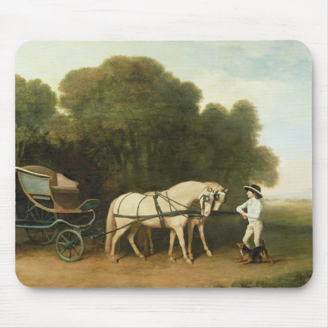 George Stubbs | A Phaeton with a Pair of Cream Pon Mouse Pad (Front)