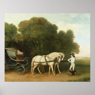 George Stubbs A Phaeton with a Pair of Cream Pon Poster