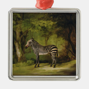 George Stubbs A Zebra, 1763 (oil on canvas) Metal Tree Decoration