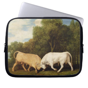 George Stubbs   Bulls Fighting, 1786 (oil on panel Laptop Sleeve