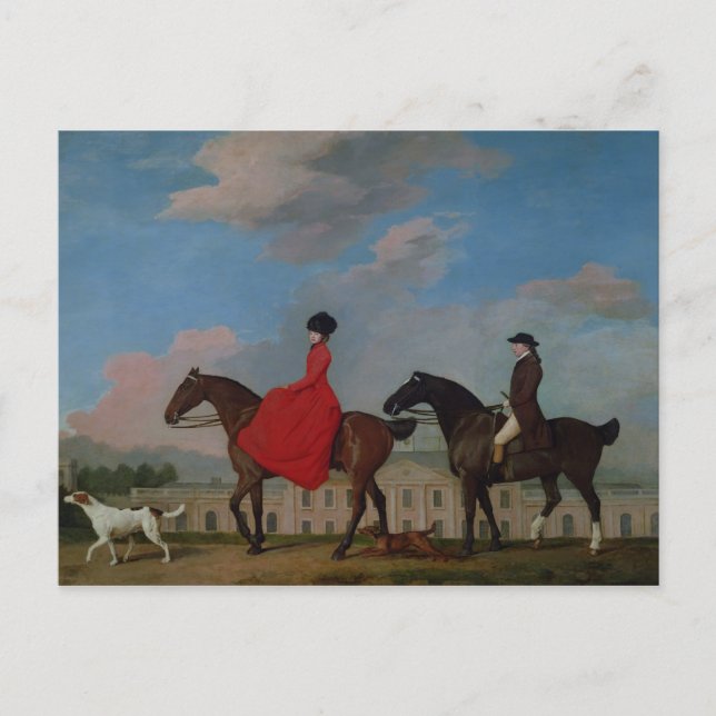George Stubbs | John and Sophia Musters riding at  Postcard (Front)