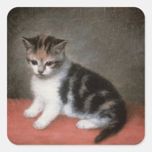 George Stubbs   Miss Ann White's Kitten, 1790 Square Sticker