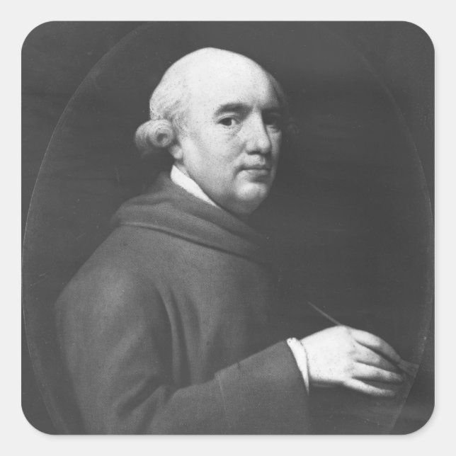 George Stubbs | Self Portrait 4 Square Sticker (Front)