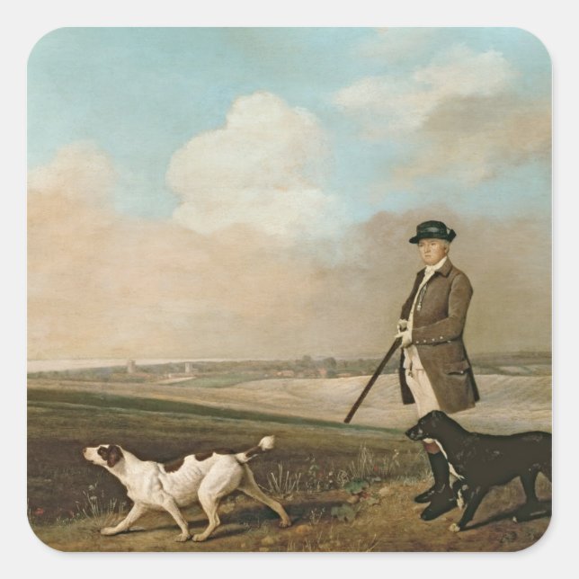 George Stubbs | Sir John Nelthorpe Square Sticker (Front)