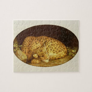 George Stubbs   Sleeping Leopard, 1777 (enamel on Jigsaw Puzzle