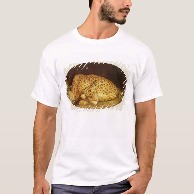 George Stubbs | Sleeping Leopard, 1777 (enamel on T-Shirt (Front)