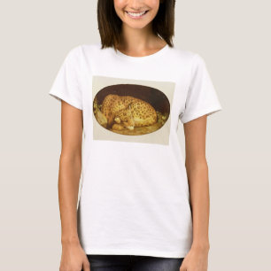 George Stubbs   Sleeping Leopard, 1777 (enamel on T-Shirt