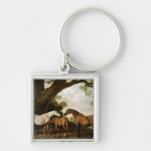 George Stubbs Two Shafto Mares and a Foal, 1774 Key Ring