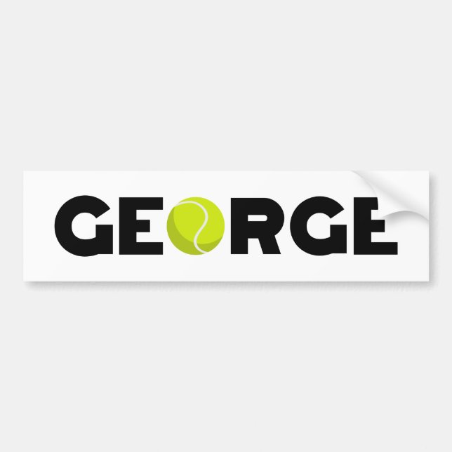 George Tennis Bumper Sticker (Front)