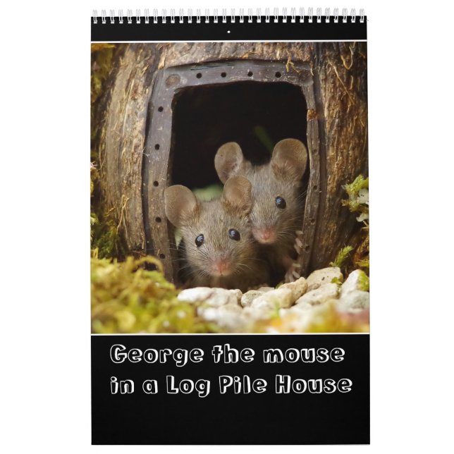 George the mouse in a log pile house 2024 new calendar (Cover)