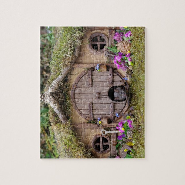 George the Mouse in a log pile house Puzzle (Vertical)