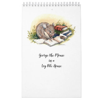 George the mouse with art by Alissa Hansen Calenda Calendar