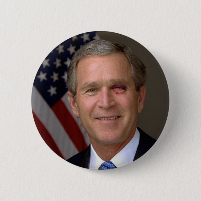 George W. Bush 6 Cm Round Badge (Front)