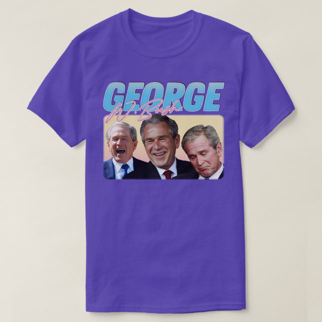 George W Bush 90s Style Aesthetic 1 T-Shirt (Design Front)