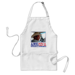 George W Bush - America Needs a Cowboy Standard Apron