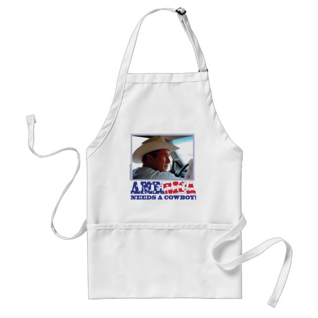 George W Bush - America Needs a Cowboy Standard Apron (Front)