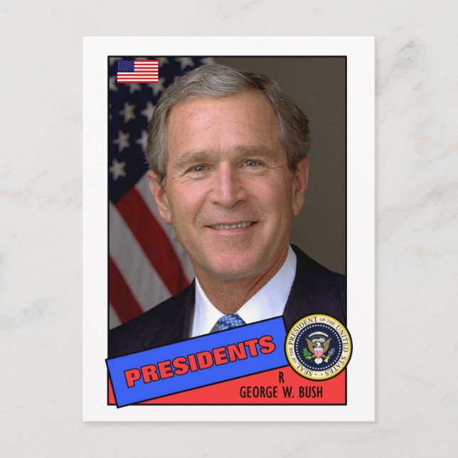 George W. Bush Baseball Card (Front)