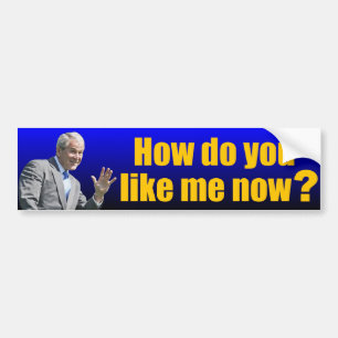 George W. Bush: How do you like me now? Bumper Sticker