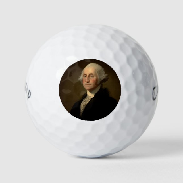 George Washington 1st American President by Stuart Golf Balls (Front)