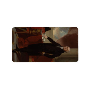 George Washington 1st American President Portrait Label