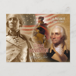 George Washington - 1st President of the U.S. Postcard