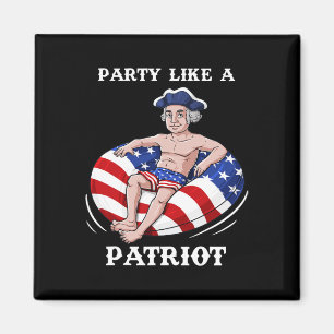 George Washington 4th Of July USA Patriot Fun Magnet