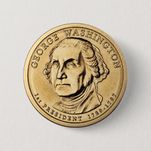 George Washington 6 Cm Round Badge