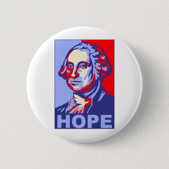 George Washington 6 Cm Round Badge (Front)
