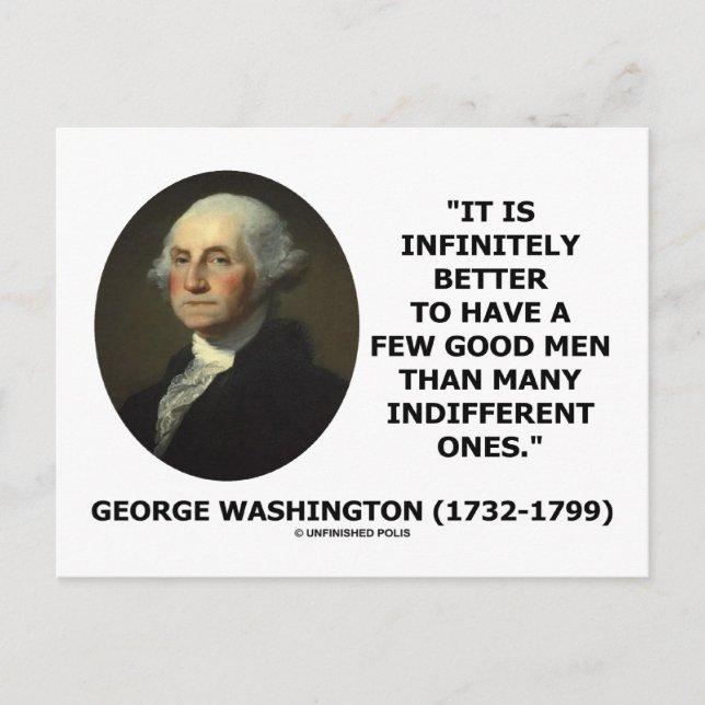 George Washington A Few Good Men Quote Postcard (Front)