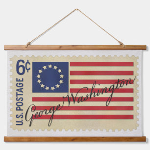 George Washington anachronistic 1968 history stamp Hanging Tapestry